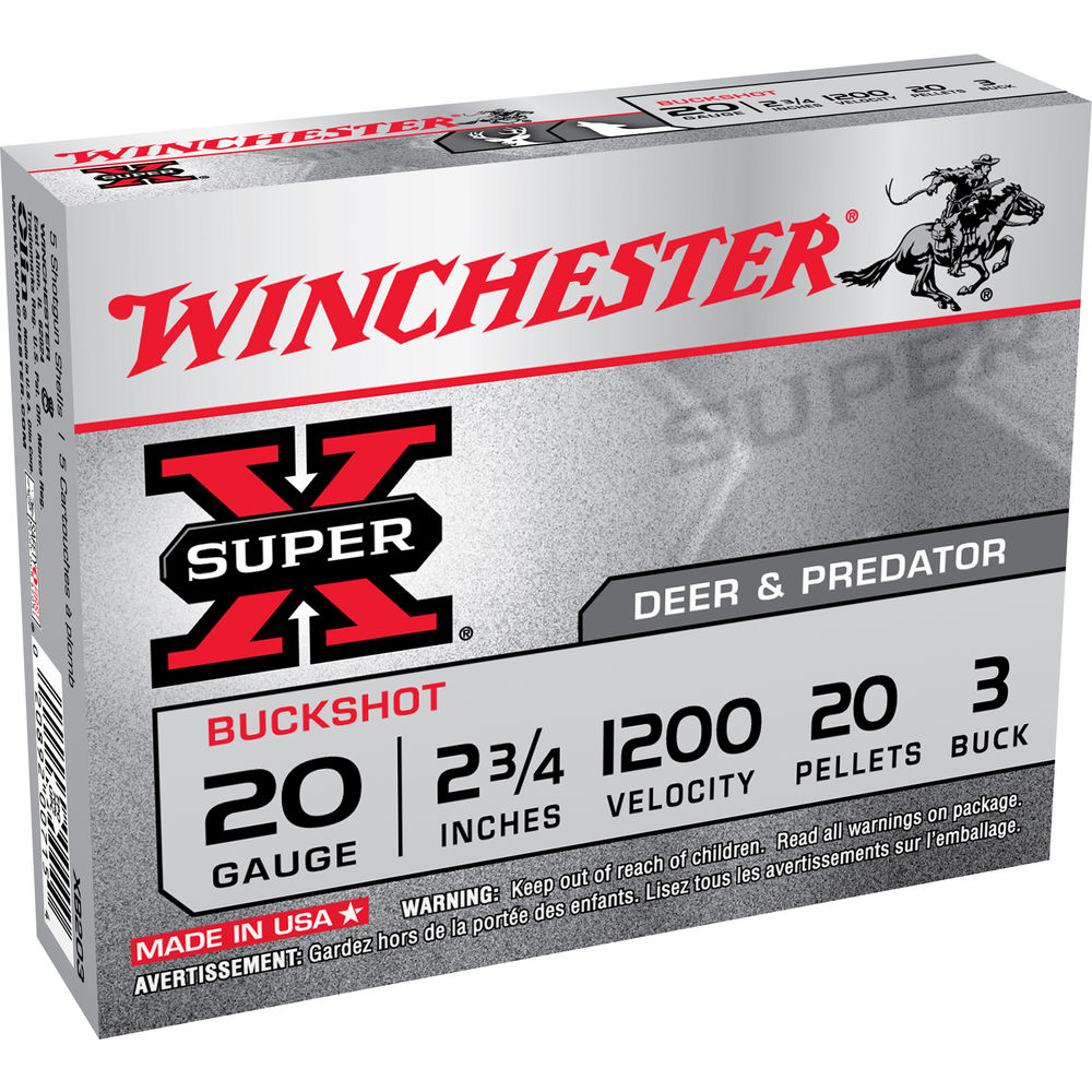 WIN SUPERX 20GA 2.75 #3BK 20PL 5/250 - for sale