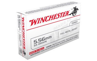 WINCHESTER USA 5.56X45 55GR 20RD 50BX/CS FMJ - for sale