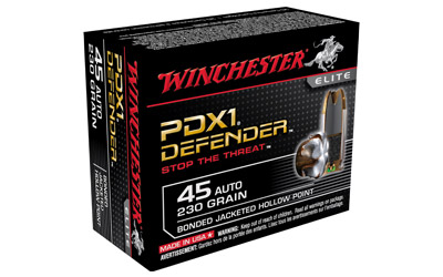 WINCHESTER SUPREME 45 ACP 230GR PDX1 DEF HP 20RD 10BX/CS - for sale