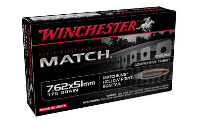 WINCHESTER MATCH 7.62X51 175GR BTHP 20RD 25BX/CS - for sale