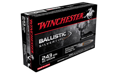 WINCHESTER SUPREME 243 95GR BALL SILVER TIP 20RD 10BX/CS - for sale