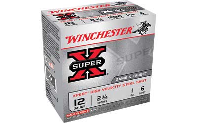 WINCHESTER XPERT 12GA 1325F #6 2.75" 1OZ STEEL 25RD 10BX/CS - for sale