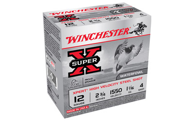 WINCHESTER XPERT STEEL 12GA. 2.75" 1550FPS. 1-1/16OZ.#4 - for sale