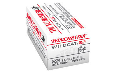 WINCHESTER WILDCAT 22LR 1255FP 50RD 100BX/CS 40GR LEAD-RN - for sale