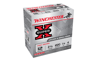 WINCHESTER SUPER-X 12GA 2.75" 1220FPS 1-1/4OZ 4 25RD 10BX/CS - for sale