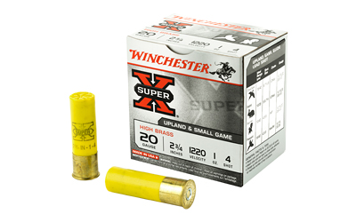 WINCHESTER SUPER-X 20GA 2.75" 1220FPS 1OZ #4 25RD 10BX/CS - for sale