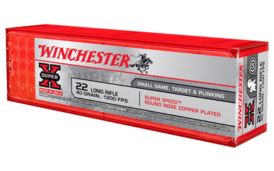 WINCHESTER SUPER SPEED 22LR 1300FPS 40GR LRN 100RD 20BX/CS - for sale