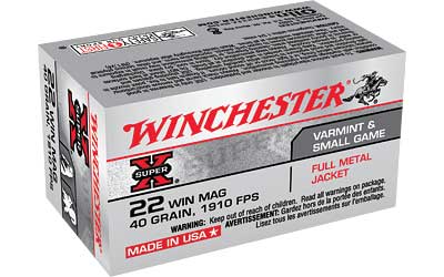 WINCHESTER SUPER-X 22 WMR 1910FPS 40GR FMJ 50RD 40BX/CS - for sale