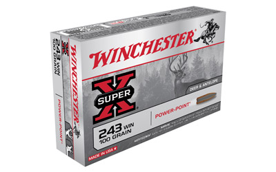 WINCHESTER SUPER-X 243WIN 100G POWER POINT 20RD 10BX/CS - for sale