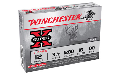 WINCHESTER SUPER-X 12GA 3.5" 1200FPS 00BK 18PLT 5RD 50BX/CS - for sale