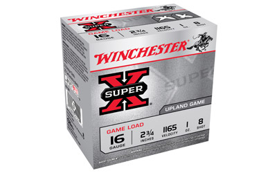 WINCHESTER SUPER-X 16GA 2.75" 1OZ #8 1165FPS 25RD 10BX/CS - for sale