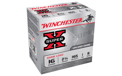 WINCHESTER SUPER-X 16GA 2.75" 1165FPS 1OZ #8 25RD 10BX/CS - for sale